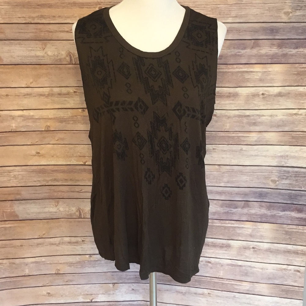 Green Aztec tank